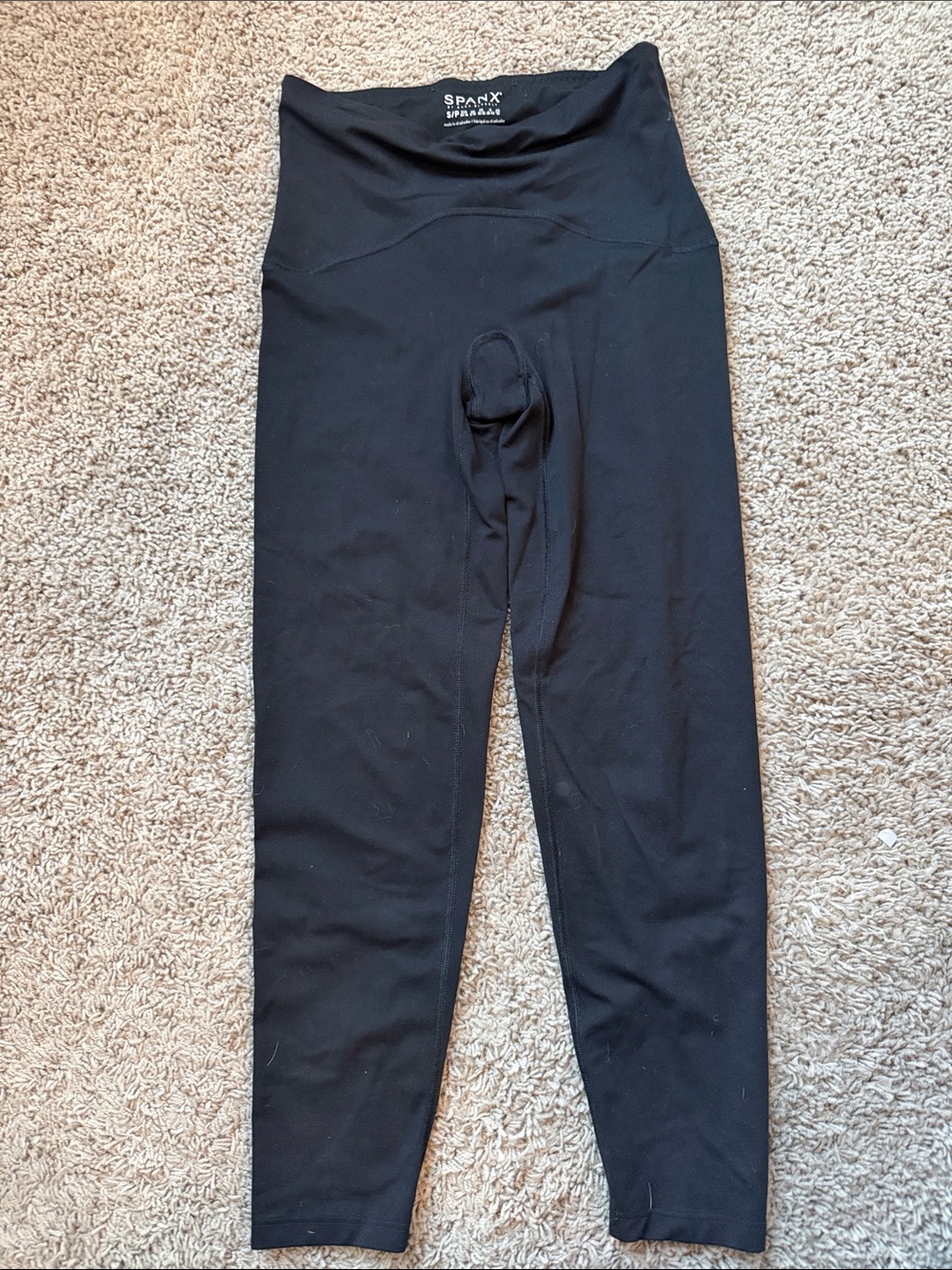 SPANX Black High-Waist Sculpting Leggings 7/8 length
